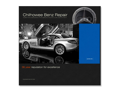 Screenshot of Chilhowee Benz Home Page