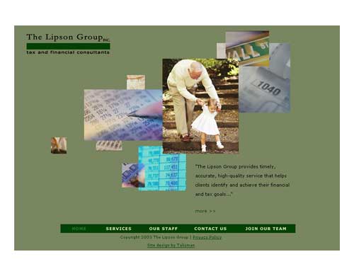 Screenshot of The Lipson Group Home Page